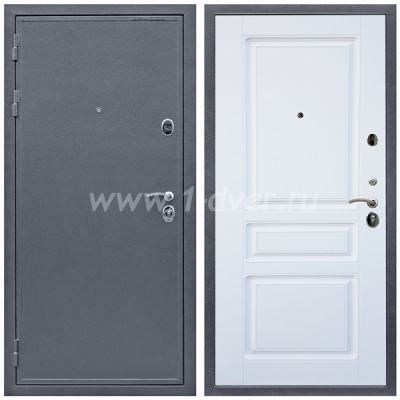 Входная дверь Армада Престиж 2 Антик серебро ФЛ-243 Белый матовый 16 мм