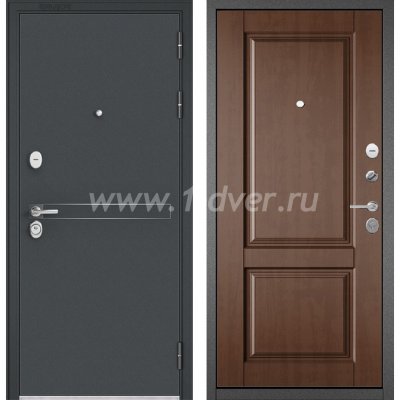 Входная дверь Бульдорс (Mastino) Trust Standart-90 черный муар металлик D-4, карамель 9SD-1