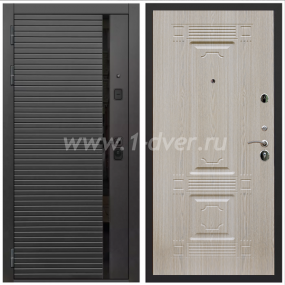 Входная дверь Армада Каскад black ФЛ-2 Беленый дуб 16 мм - входные серые двери с установкой