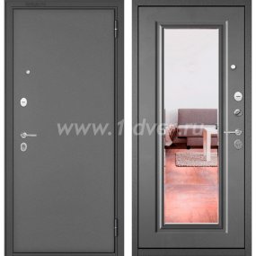 Входная дверь Бульдорс (Mastino) Trust Standart-90 букле графит, бетон темный 9S-140, зеркало - входные двери 2000 мм с установкой