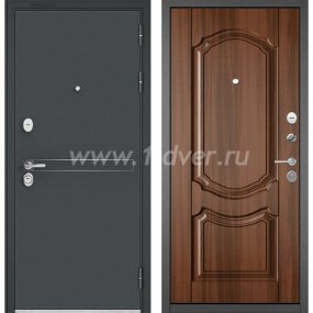 Входная дверь Бульдорс (Mastino) Trust Standart-90 черный муар металлик D-4, орех лесной 9SD-4 - входные двери в квартиру с установкой