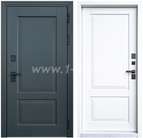 Входная дверь ND с терморазрывом Арктика 3К, серый графит, эмаль белая - входные двери с терморазрывом с установкой